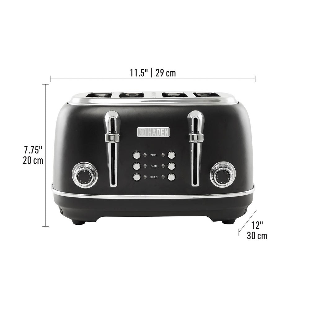 Heritage Black & Chrome 4-Slice Toaster