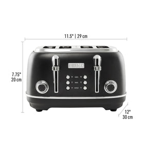 Heritage Black & Chrome 4-Slice Toaster