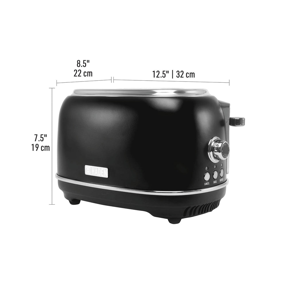 Heritage Black & Chrome 2-Slice Toaster – Hadenusa
