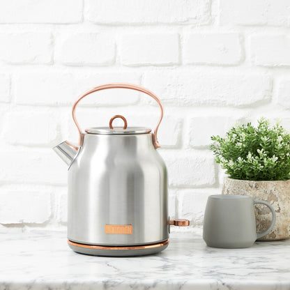Heritage Electric Kettle, Stainless Steel & Copper - 75103