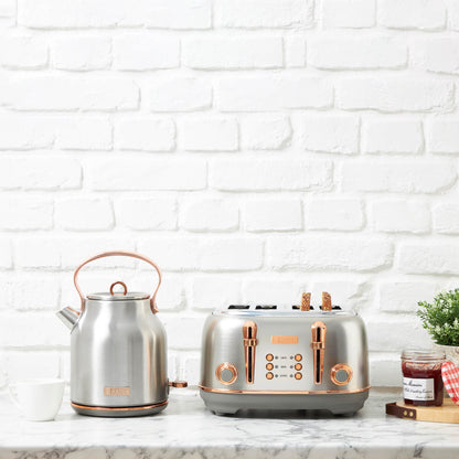 Heritage Electric Kettle, Stainless Steel & Copper - 75103