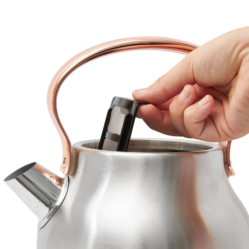 Haden Heritage Stainless Steel Electric Tea Kettle with Toaster, Black/Copper,  1 Piece - Baker's