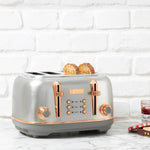 Heritage 4-Slice Toaster, Stainless Steel & Copper - 75104