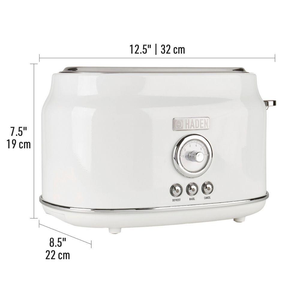 Dorset Ivory & Chrome 2-Slice Toaster