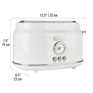 Dorset Ivory & Chrome 2-Slice Toaster